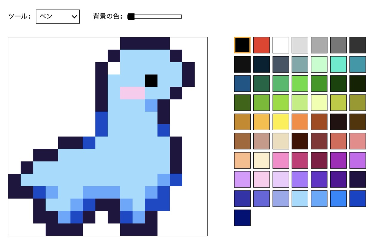 ドット絵制作画面